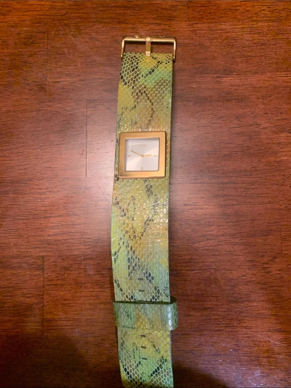 Limited edition rareDKNY collection rare watch with snake like skin belt. Must!